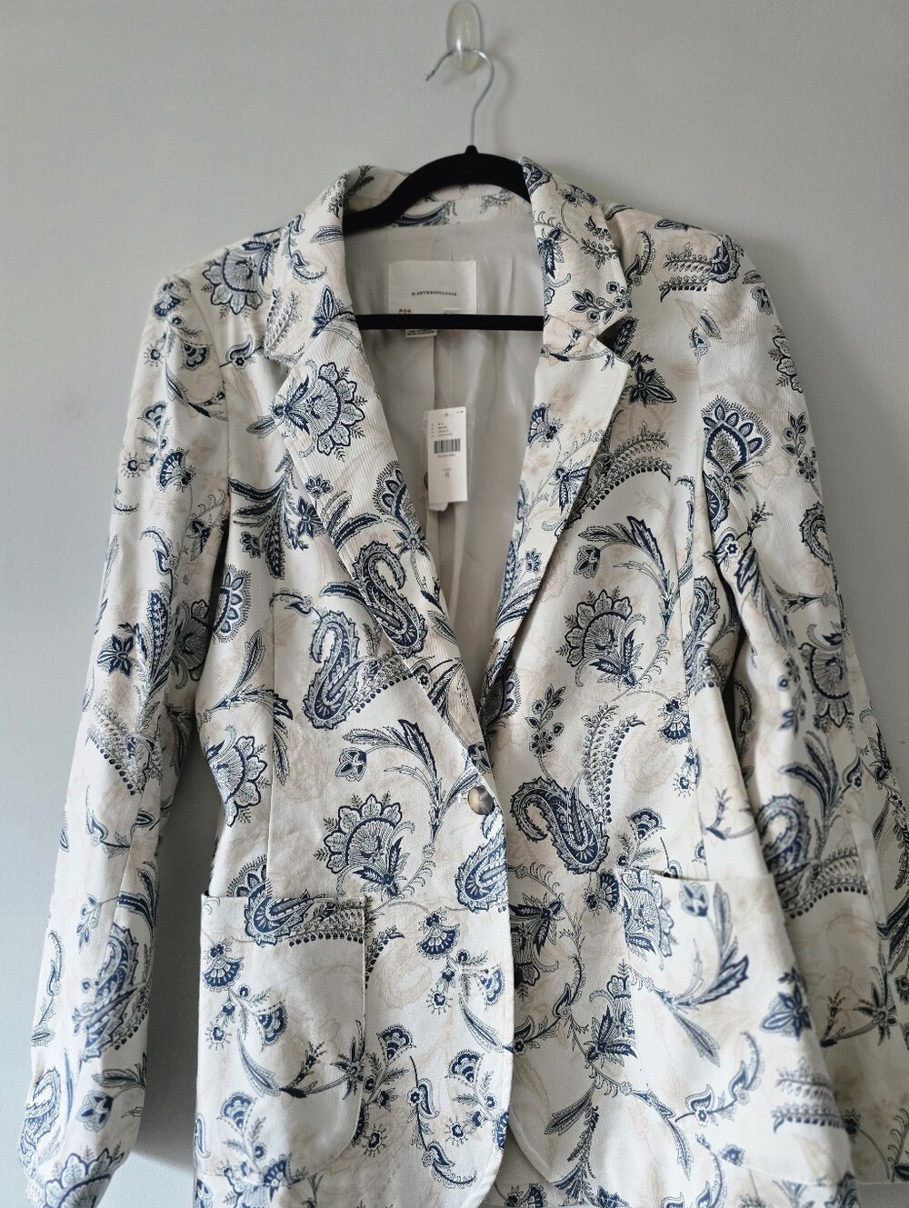 NWT By Anthropologie Printed Blazer Paisley 8 - Picture 5 of 10